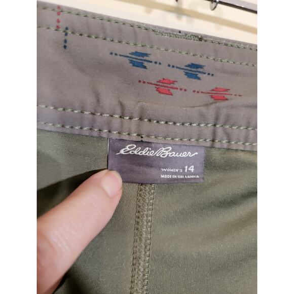 Eddie Bauer Women's Adventurer 2.0 Skort Hiking Golf Green Pockets Brown Size 14 - Picture 7 of 8